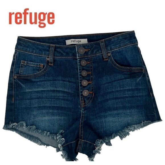 Women’s Refuge Jean Shorts Mid-rise Size 0 2” Insesm - Picture 1 of 7